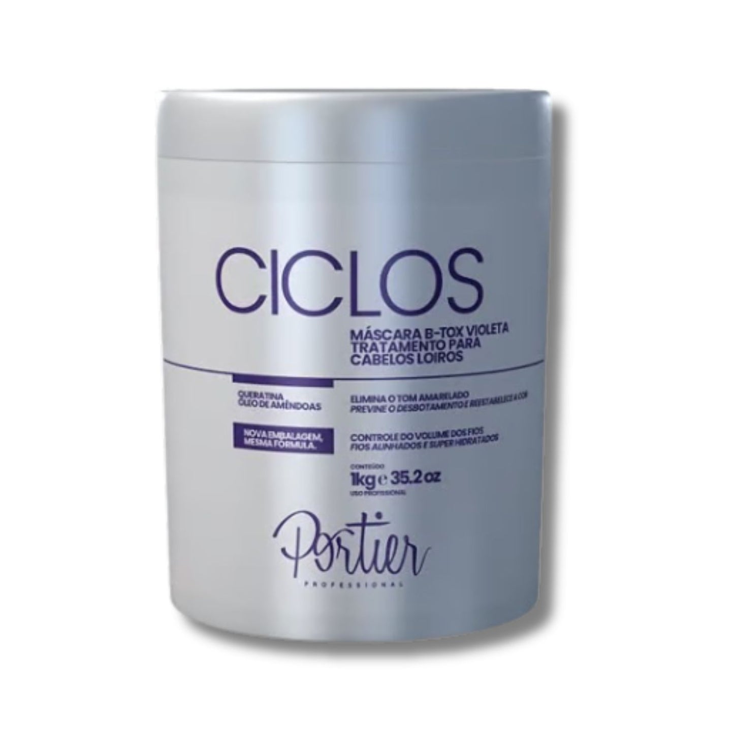 Botox Capilar Capilar Portier Ciclos B-Tox Violet Máscara Reconstrutora 1 Kg
