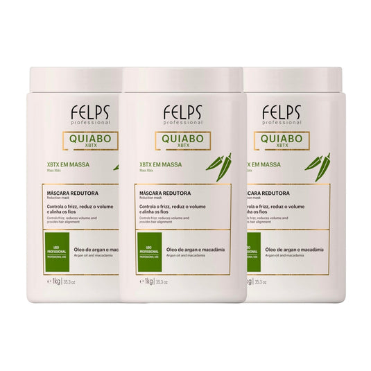 Kit Felps Quiabo XBTX Redutor de Volume em Massa ( 3 x 1 Kg )