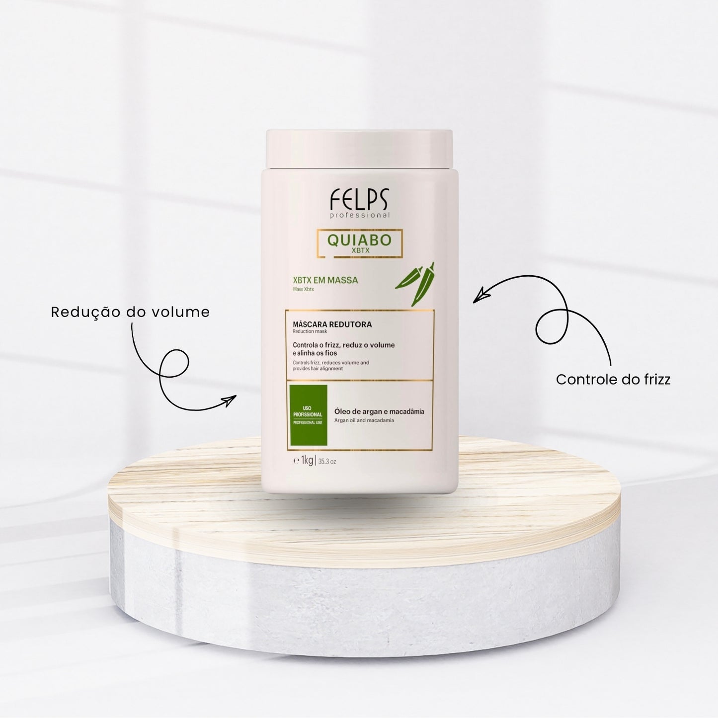 Kit Felps Quiabo XBTX Redutor de Volume em Massa ( 3 x 1 Kg )