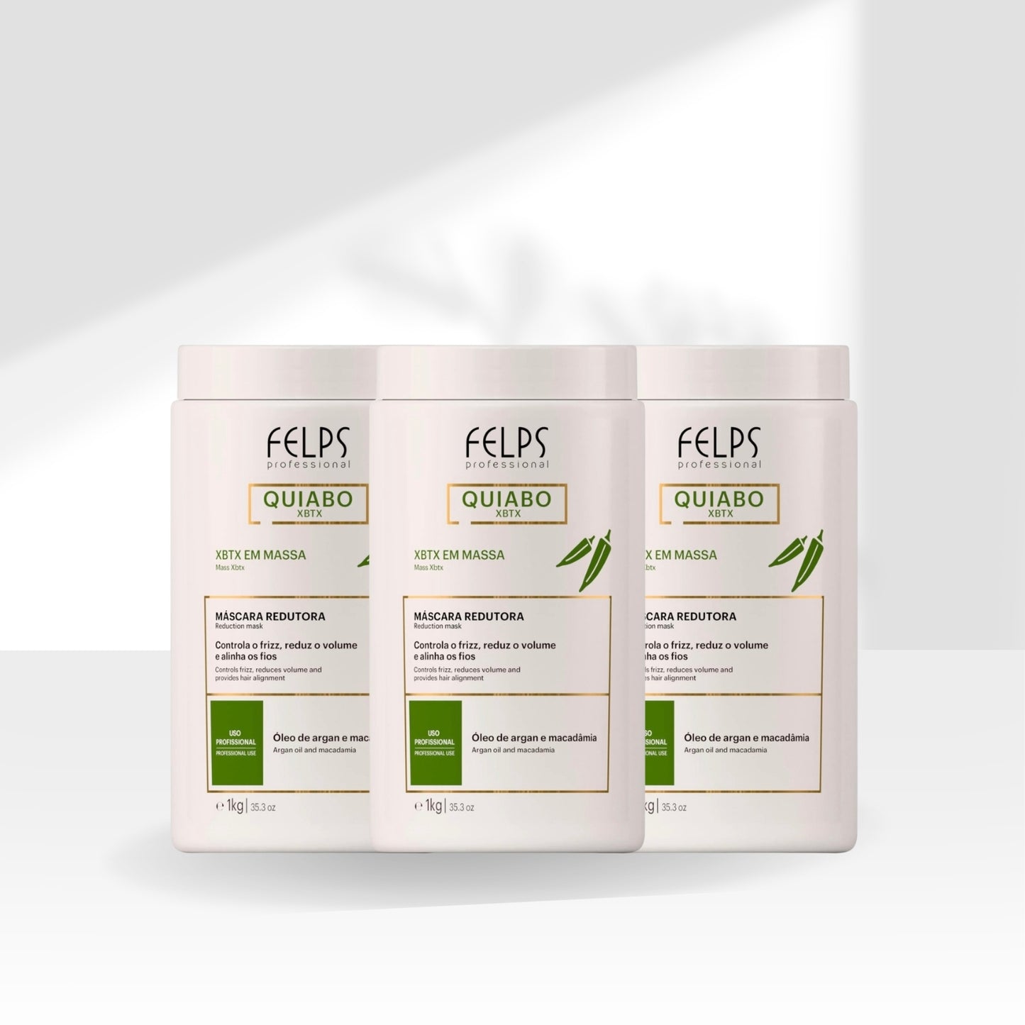 Kit Felps Quiabo XBTX Redutor de Volume em Massa ( 3 x 1 Kg )