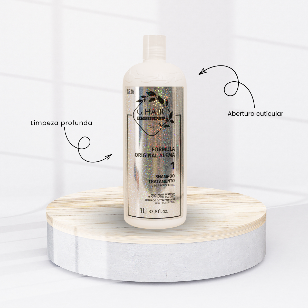 Kit G.Hair Escova Progressiva Alemã 3 (3 x 1 Litro)