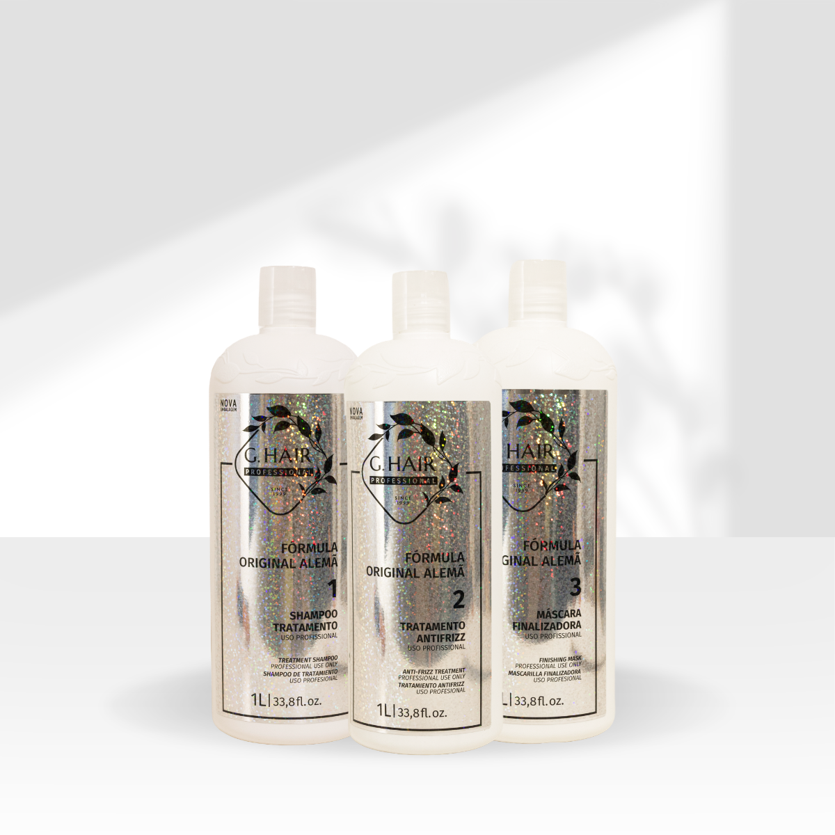 Kit G.Hair Escova Progressiva Alemã 3 (3 x 1 Litro)