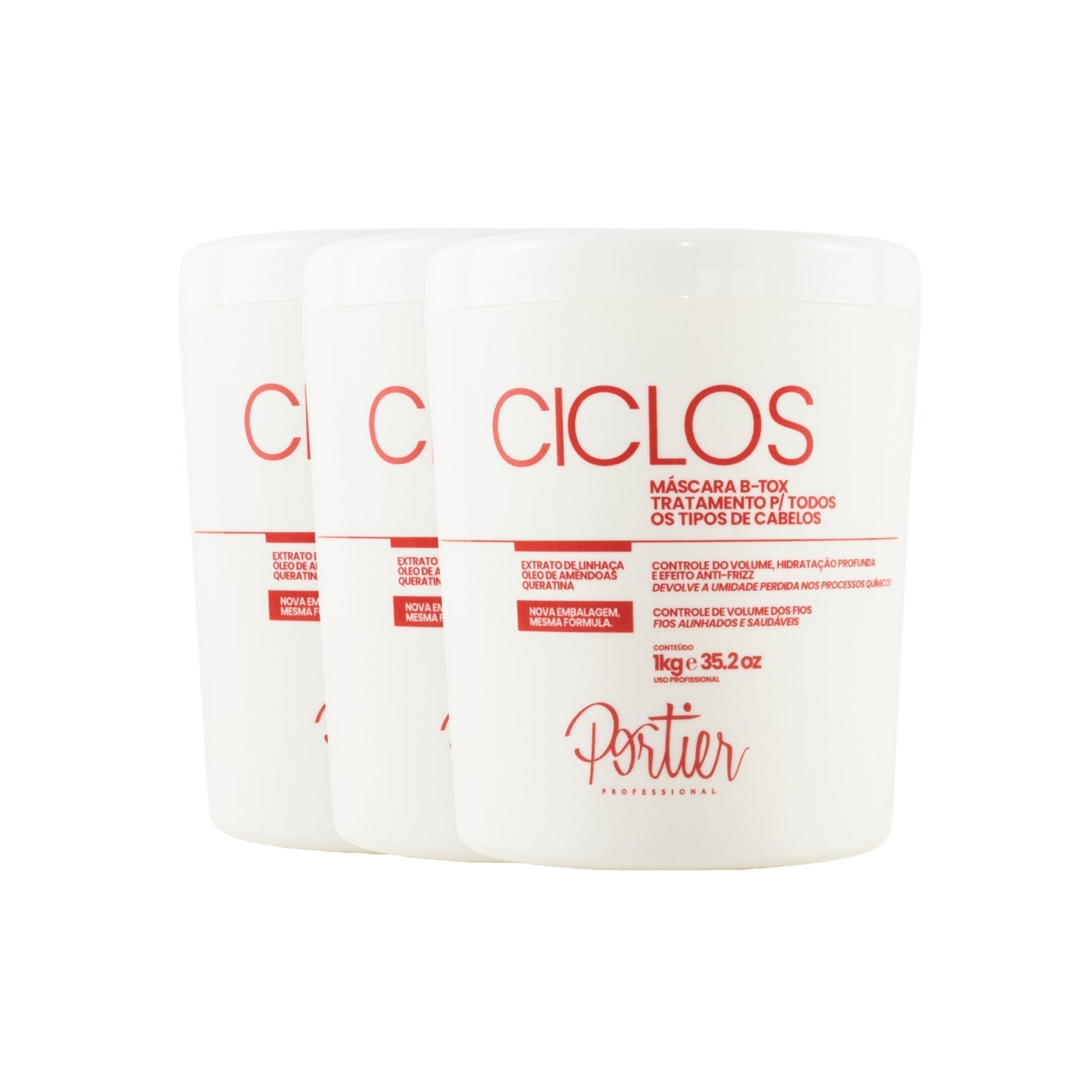 Kit Portier Ciclos B-Tox Máscara Reconstrutora 3 x 1 Kg