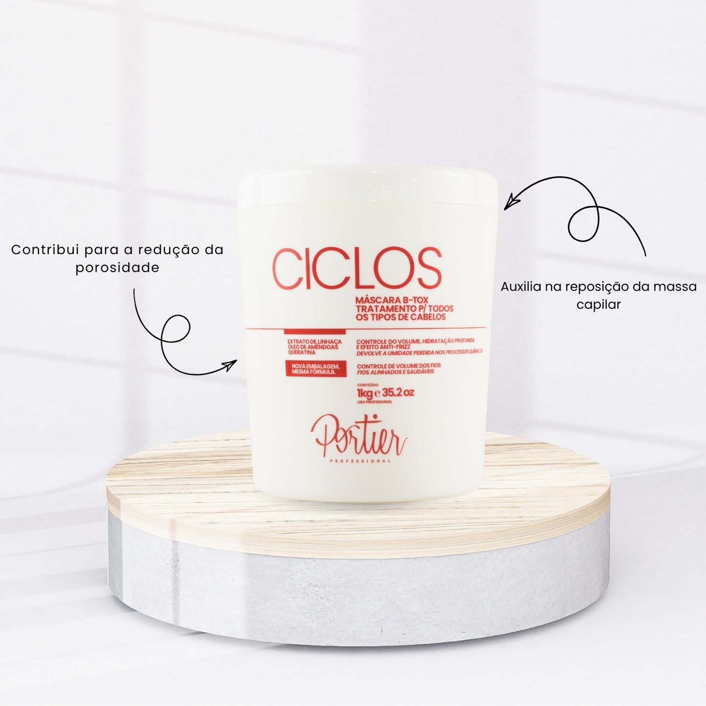 Kit Portier Ciclos B-Tox Máscara Reconstrutora 3 x 1 Kg