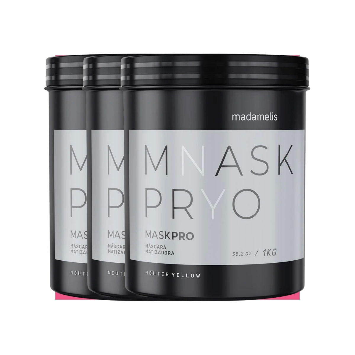 Kit Madamelis Máscara Pro Matizadora Neuter Yellow (3 x 1 Kg)