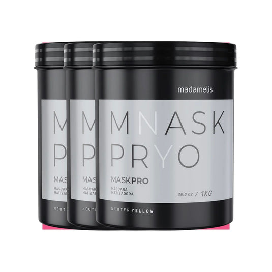 Kit Madamelis Máscara Pro Matizadora Neuter Yellow (3 x 1 Kg)