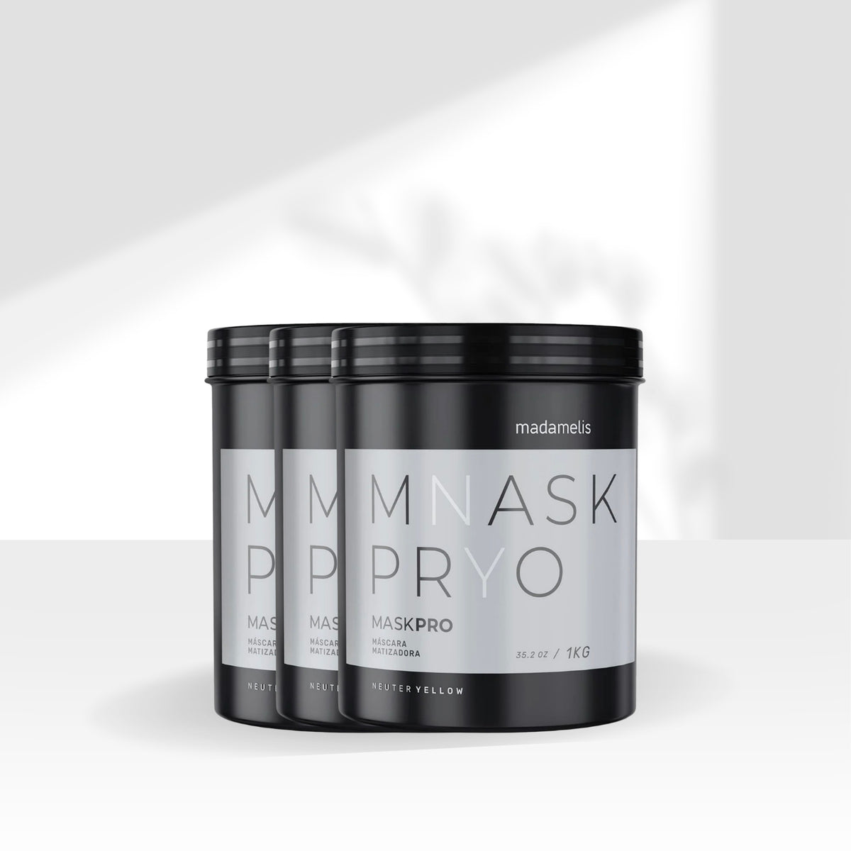 Kit Madamelis Máscara Pro Matizadora Neuter Yellow (3 x 1 Kg)