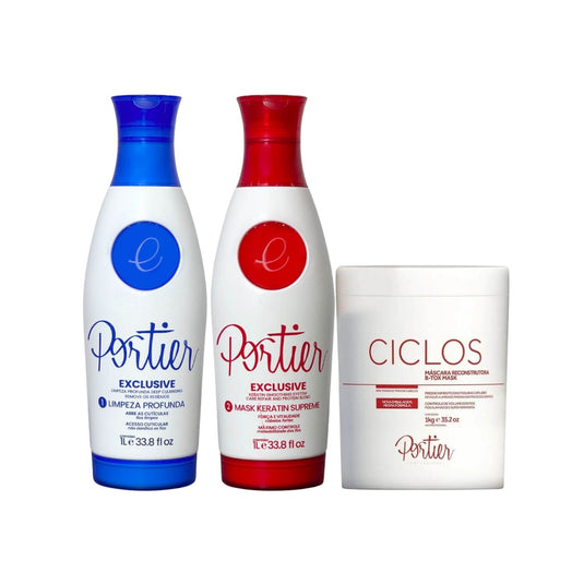 Kit Portier Exclusive Progressiva (2 x 1 Litro) + Máscara Ciclos B-Tox 1 Kg