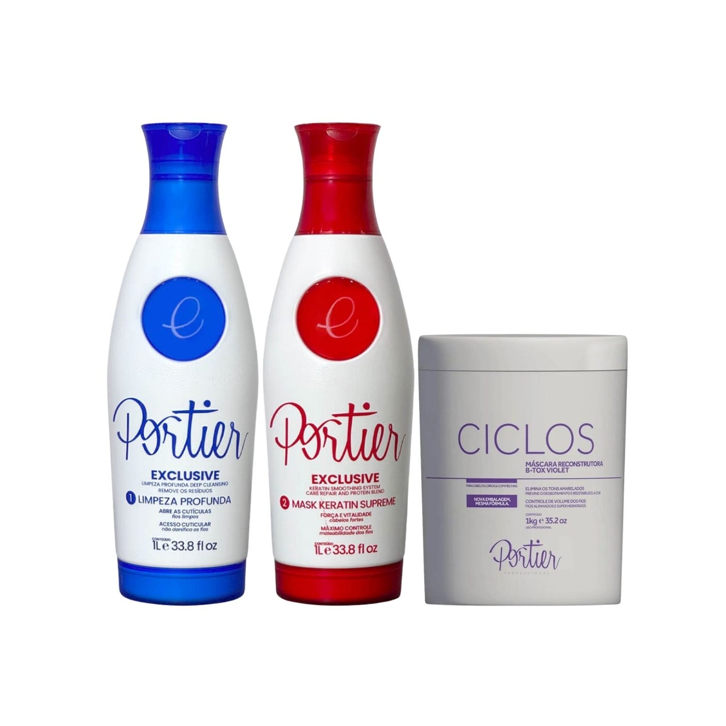 Kit Portier Exclusive Progressiva + Máscara Ciclos Violet B-Tox 1 Kg