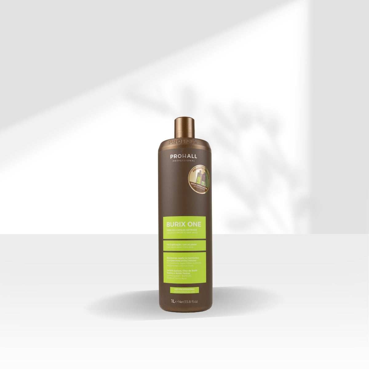 Progressiva Prohall Escova Orgânica Realinhamento Capilar Burix One Vegana 1 Litro