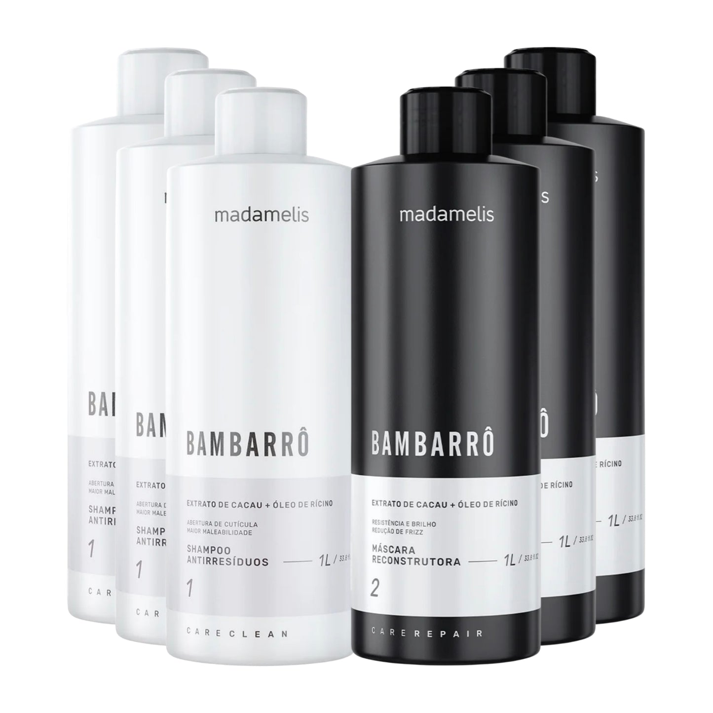 Kit Madamelis Bambarro Escova Progressiva 3 (2 X 1 Litro)