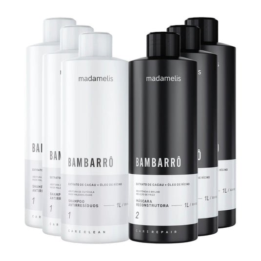 Kit Madamelis Bambarro Escova Progressiva 3 (2 X 1 Litro)