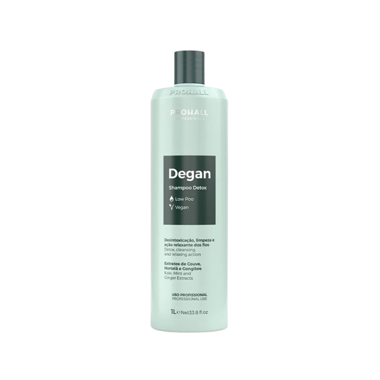 Shampoo Prohall Degan Detox Vegano Limpeza Profunda 1 Litro