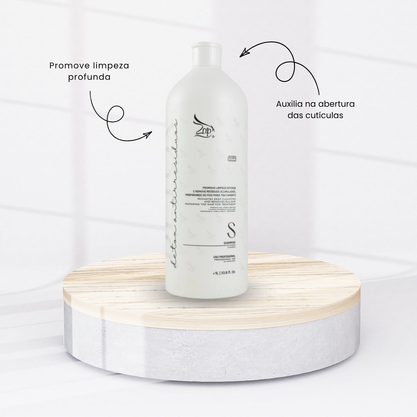 Kit Zap Me Leva+ Shampoo e Máscara ( 2 x 1 Litro ) e Ztox 950 g