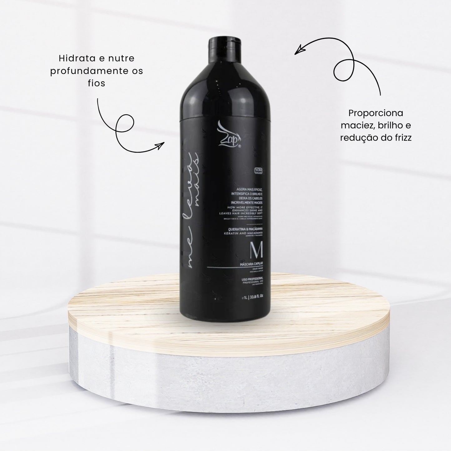 Kit Zap Me Leva+ Shampoo e Máscara ( 2 x 1 Litro ) e Ztox 950 g