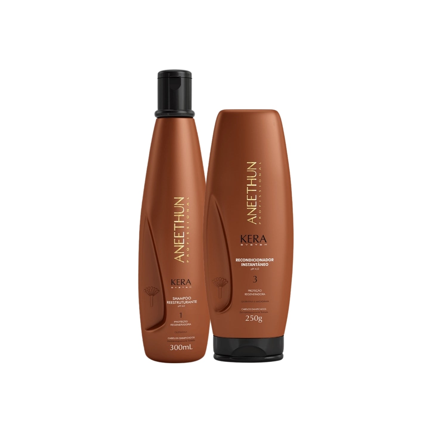 Kit Aneethun Kera Shampoo Reestruturante 300 ml + Máscara Condicionante 250 g