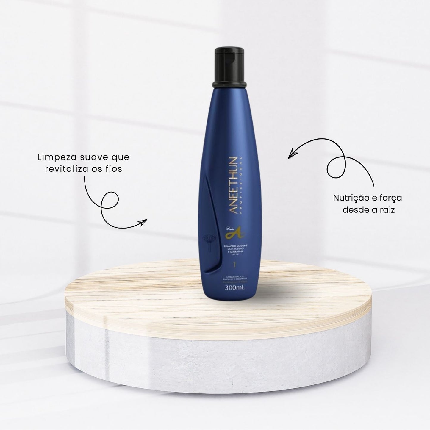 Kit Aneethun Linha A Shampoo 300 ml + Máscara 500 g + Creme 250 ml + Spray 150 ml