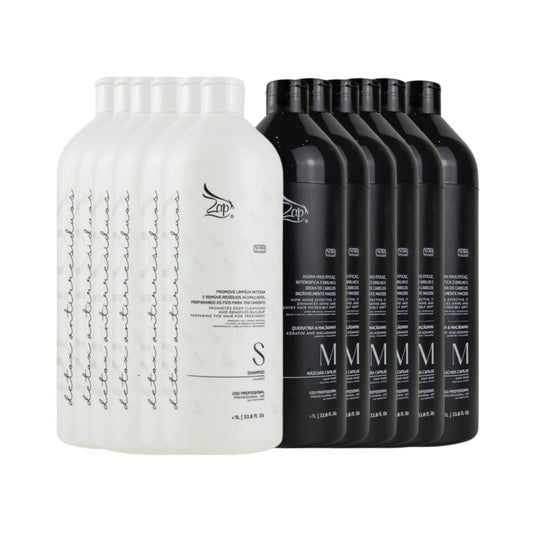 Kit Zap Me Leva+ 6 Shampoo e Máscara (2 x 1 Litro)