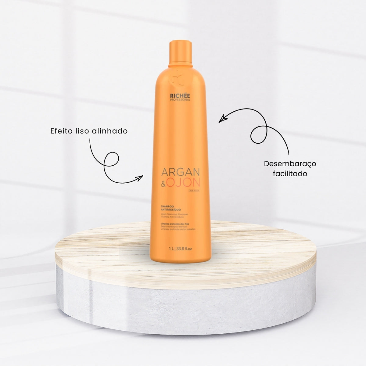Kit Richée Argan e Ojon Escova Progressiva (3 x 1 Litro)