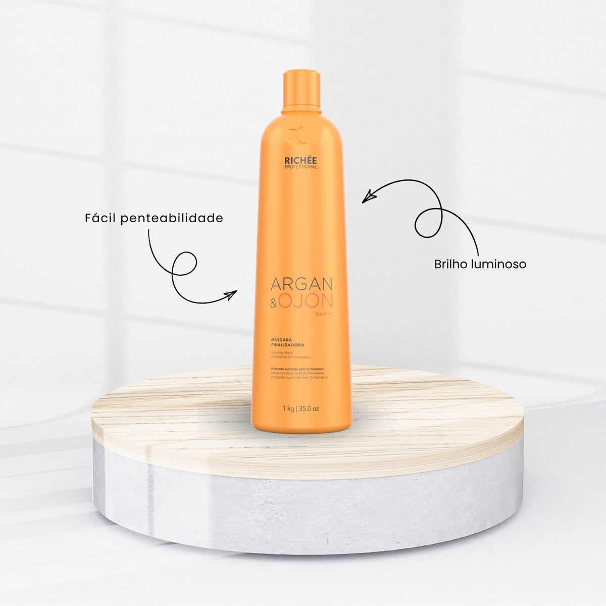 Kit Richée Argan e Ojon Escova Progressiva (3 x 1 Litro)