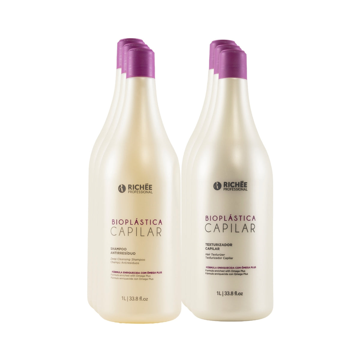 Kit Richée Bioplástica Capilar Escova Progressiva 3 (2 X 1 Litro)