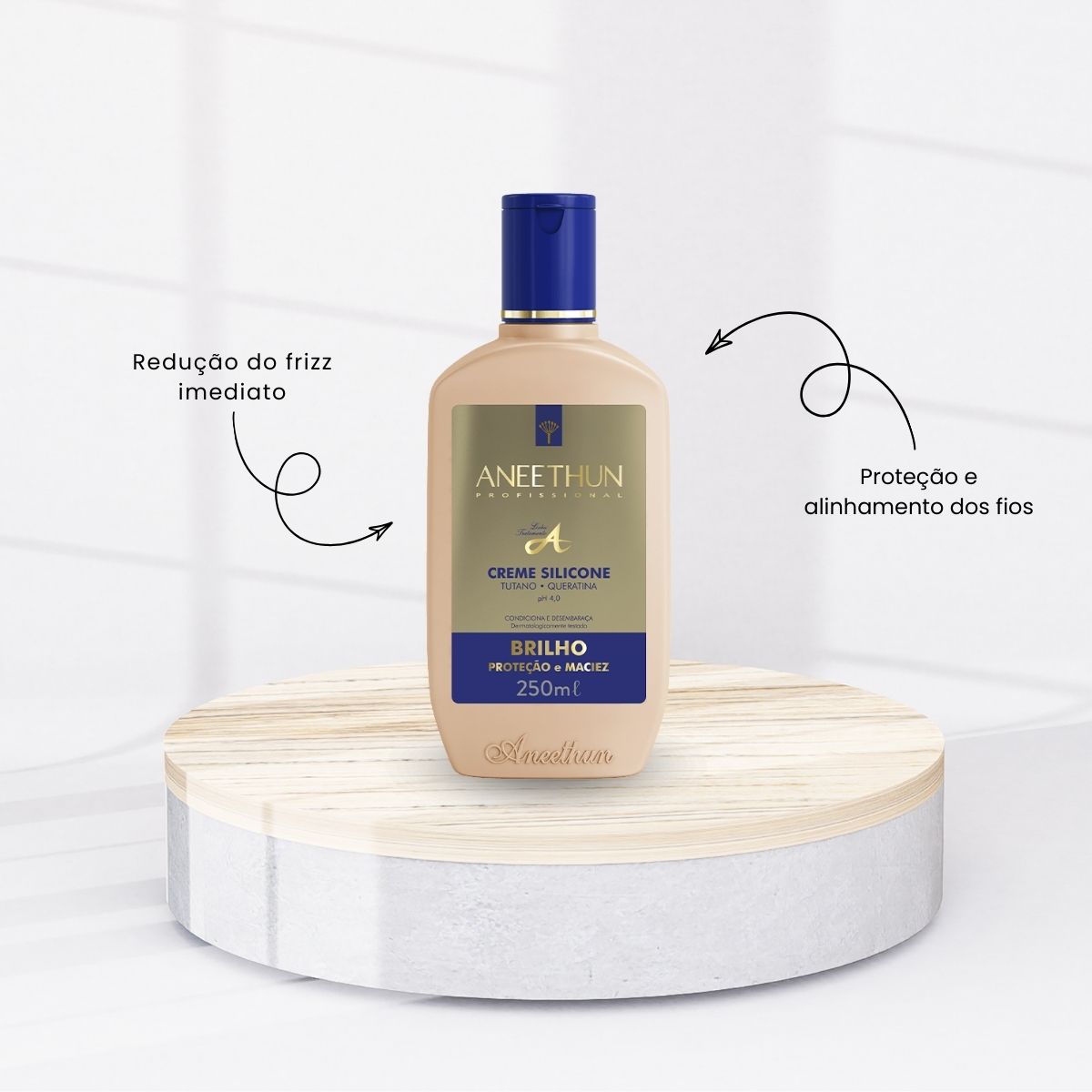 Kit Aneethun Linha A Shampoo 300 ml + Máscara 500 g + Creme de Silicone 250 ml