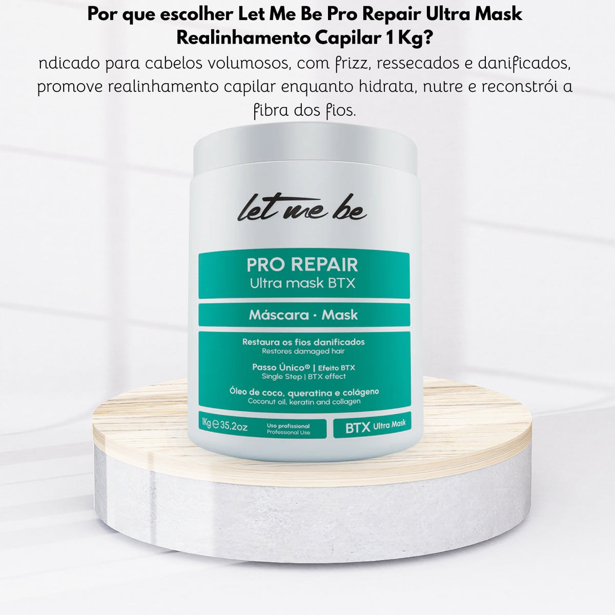 Botox Capilar Let Me Be Pro Repair Ultra Mask Realinhamento Capilar 1 Kg
