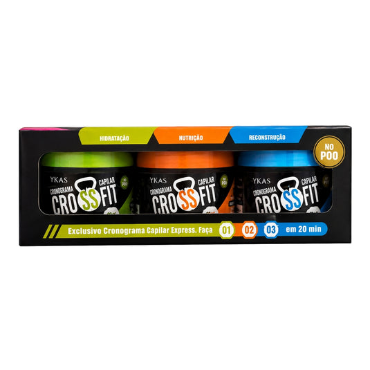 Kit Ykas Crossfit Cronograma Capilar Express No Poo (3 x 100 ml)