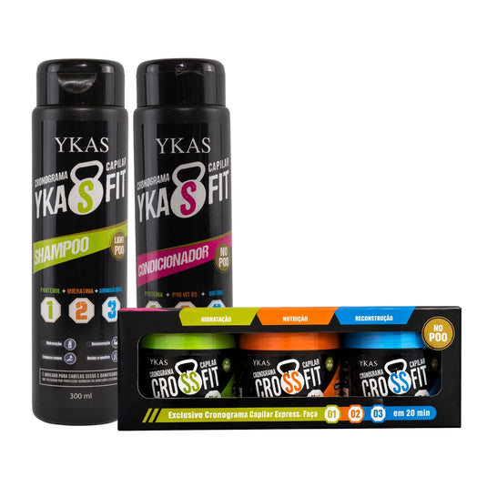 Kit Ykas Crossfit Cronograma Capilar Tratamento
