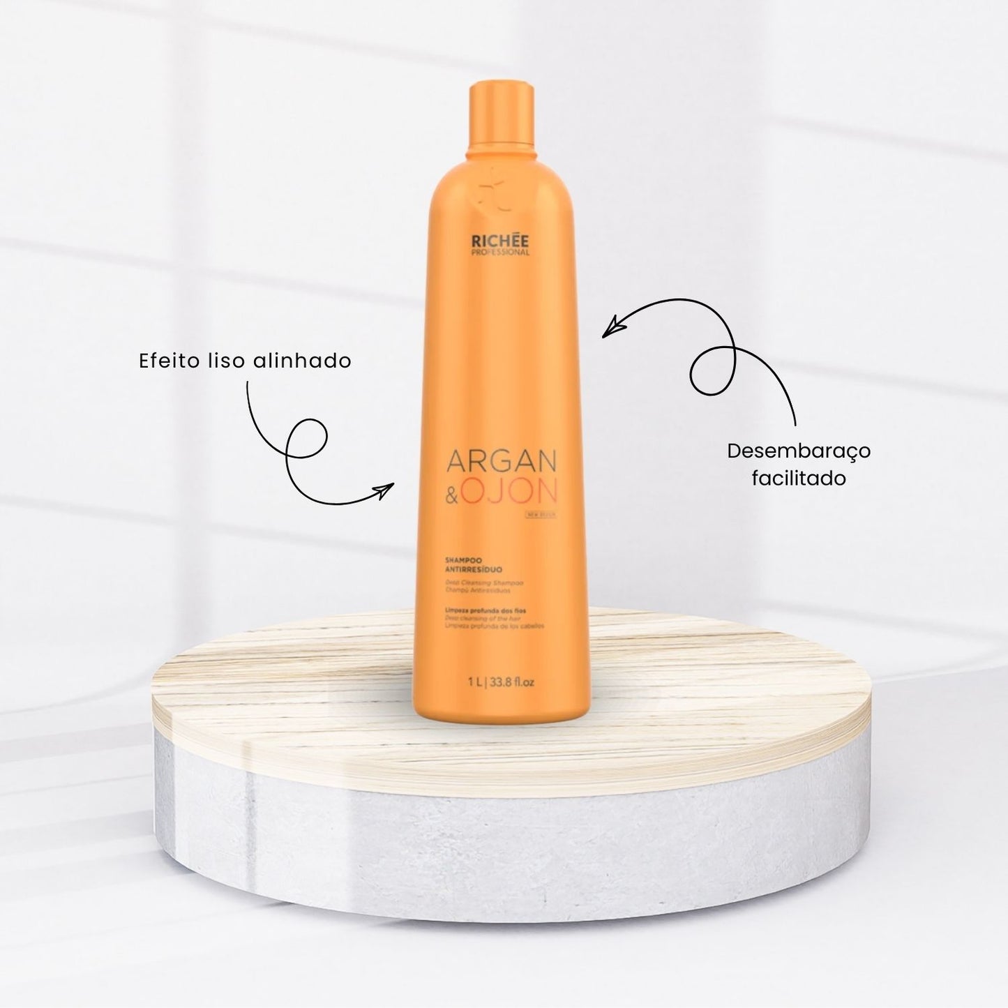 Kit Richée Argan e Ojon Escova Progressiva (3 x 1 Litro)