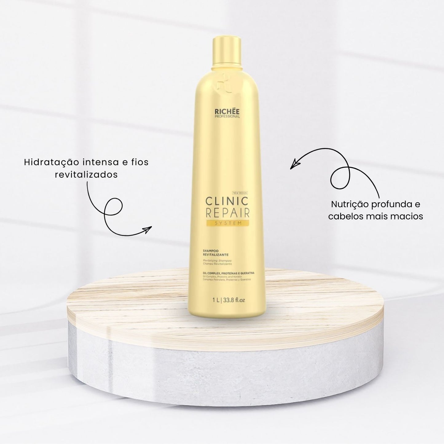 Kit Richée Clinic Repair System Shampoo + Condicionador 1 Litro