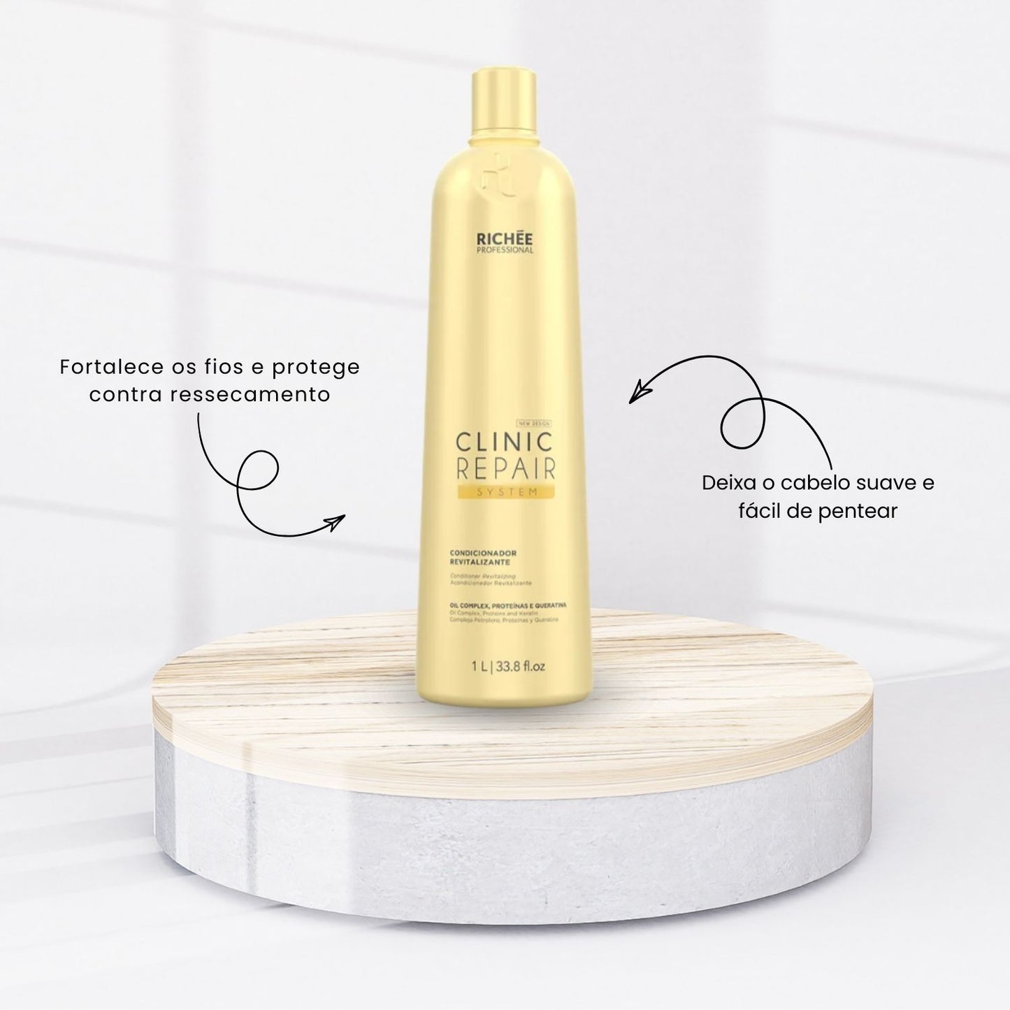 Kit Richée Clinic Repair System Shampoo + Condicionador 1 Litro