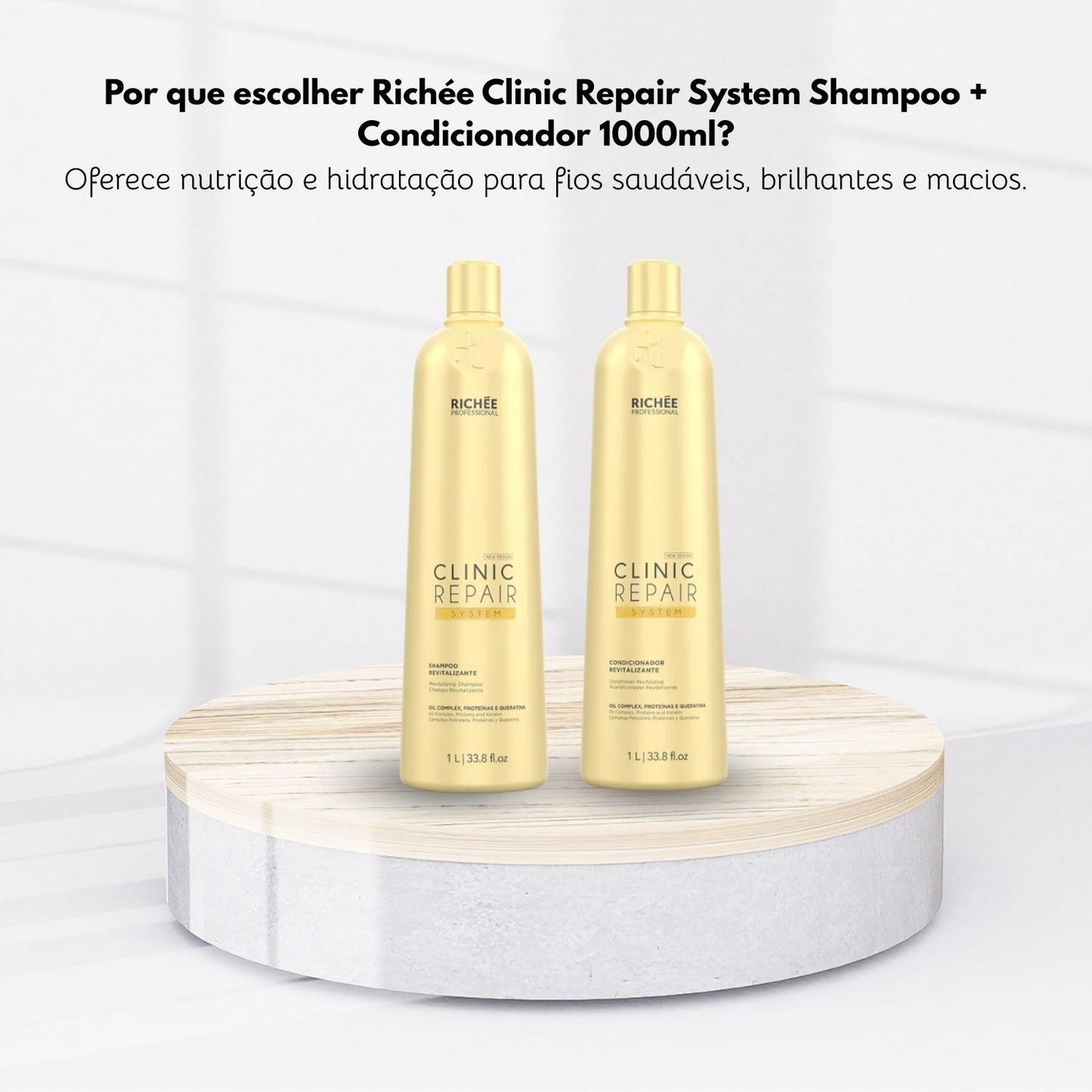 Kit Richée Clinic Repair System Shampoo + Condicionador 1 Litro