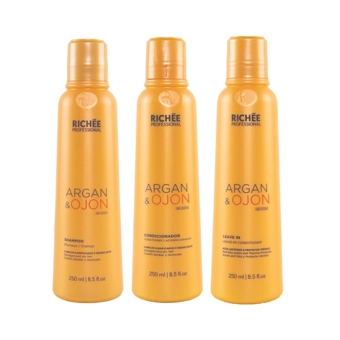 Kit Richée Argan e Ojon Shampoo 250 ml + Condicionador 250 ml + Leave-in 250 ml