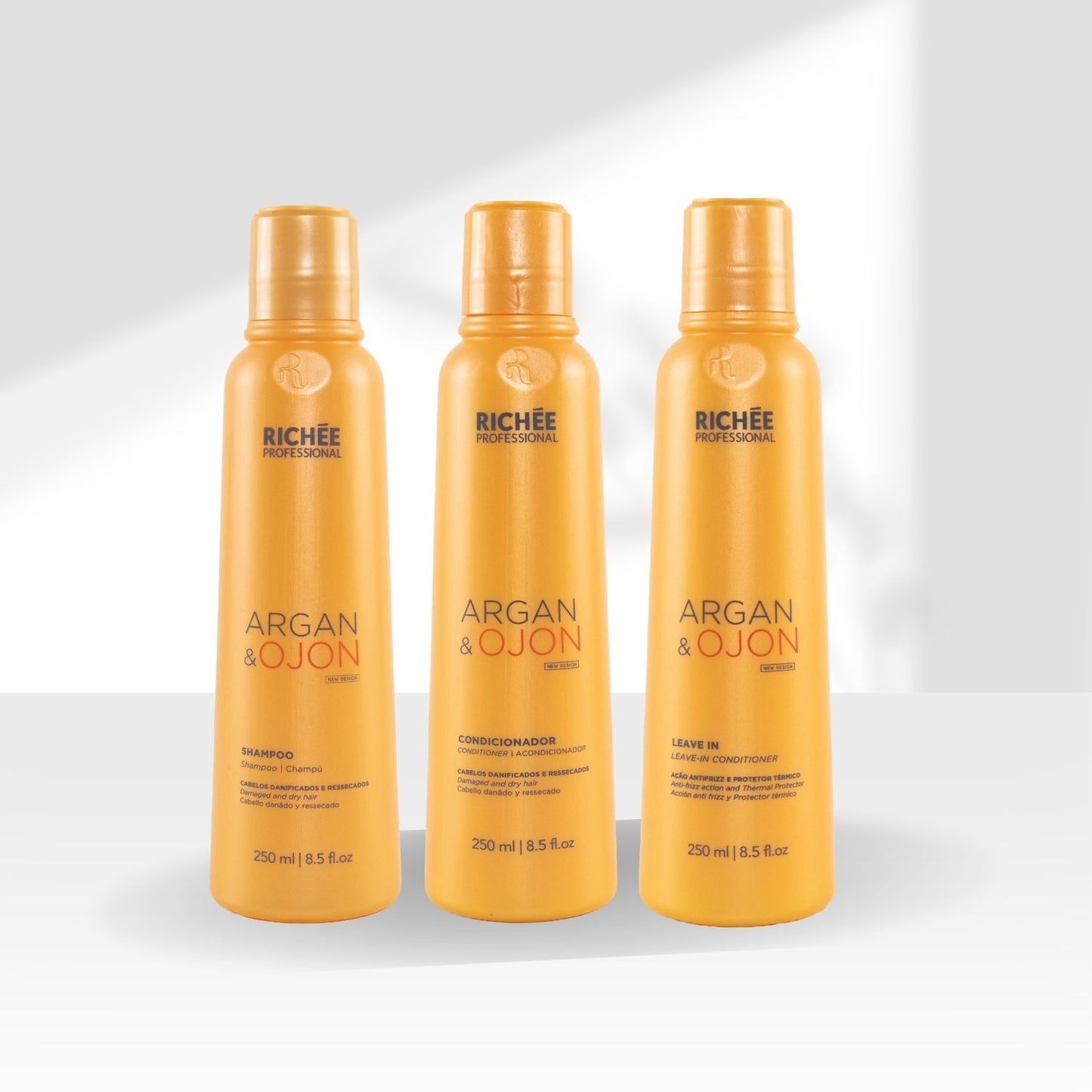 Kit Richée Argan e Ojon Shampoo 250 ml + Condicionador 250 ml + Leave-in 250 ml