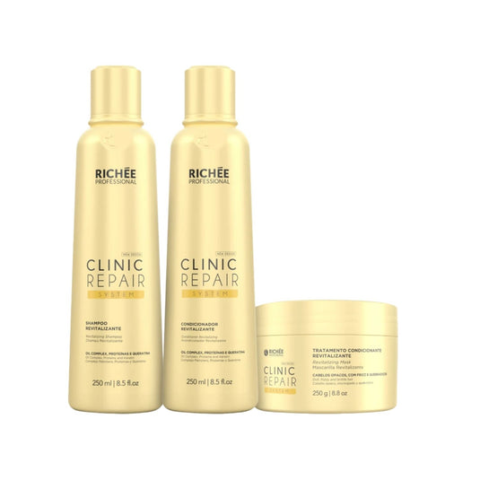 Kit Richée Clinic Repair System Shampoo 250 ml + Condicionador 250 ml + Máscara 250 g