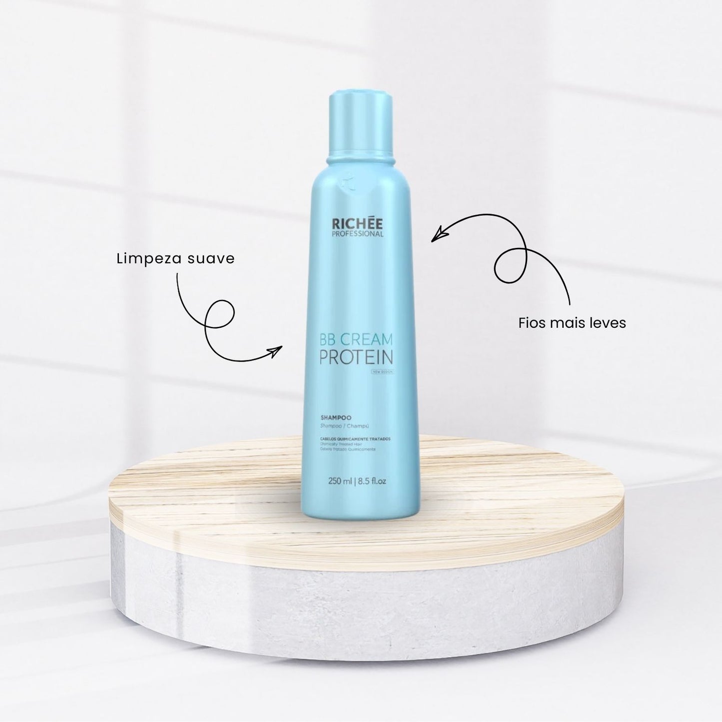 Kit Richée Liso BB Cream Shampoo 250 ml + Condicionador 250 ml + Máscara 150 g