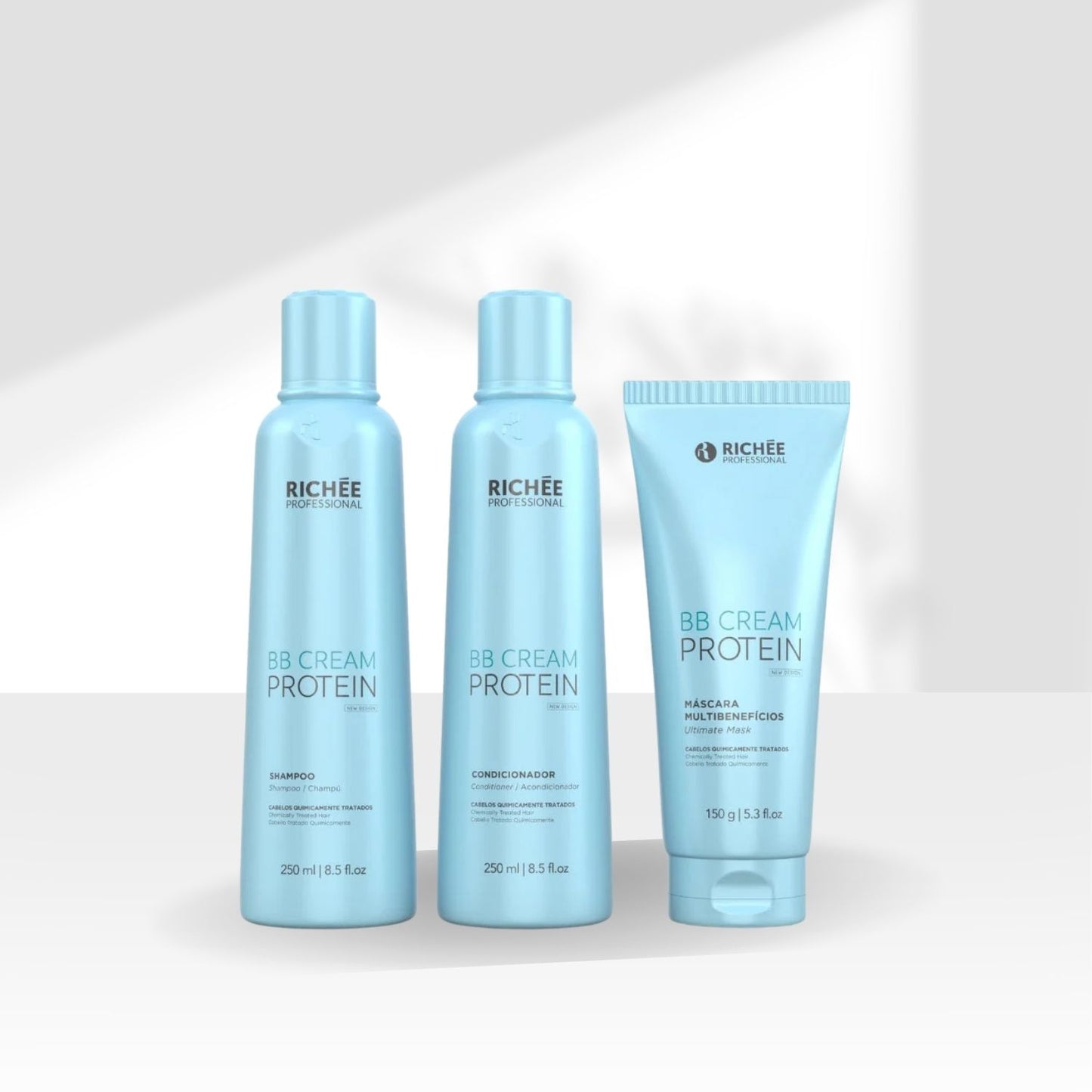 Kit Richée Liso BB Cream Shampoo 250 ml + Condicionador 250 ml + Máscara 150 g