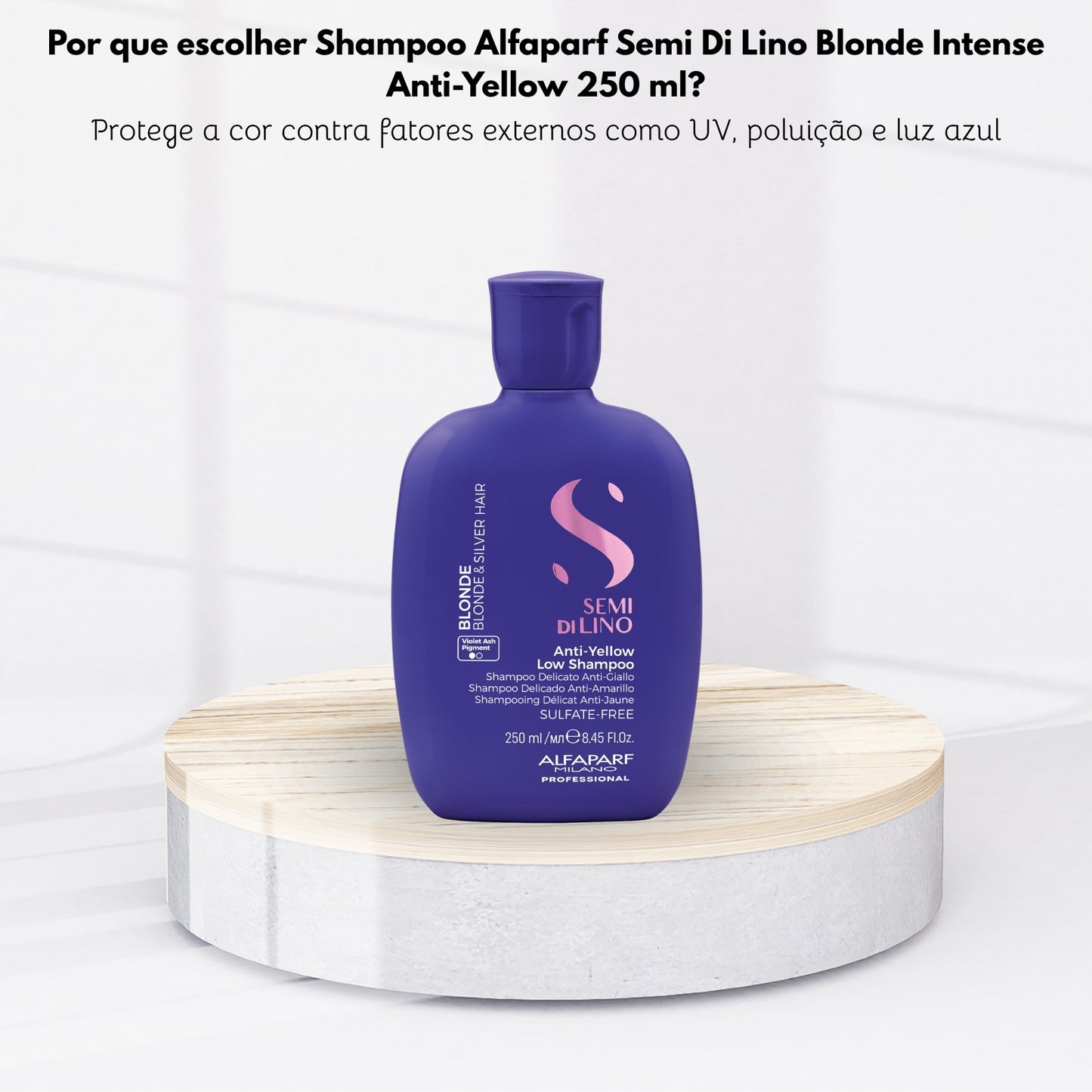 Shampoo Alfaparf Semi Di Lino Blonde Intense Anti-Yellow 250 ml