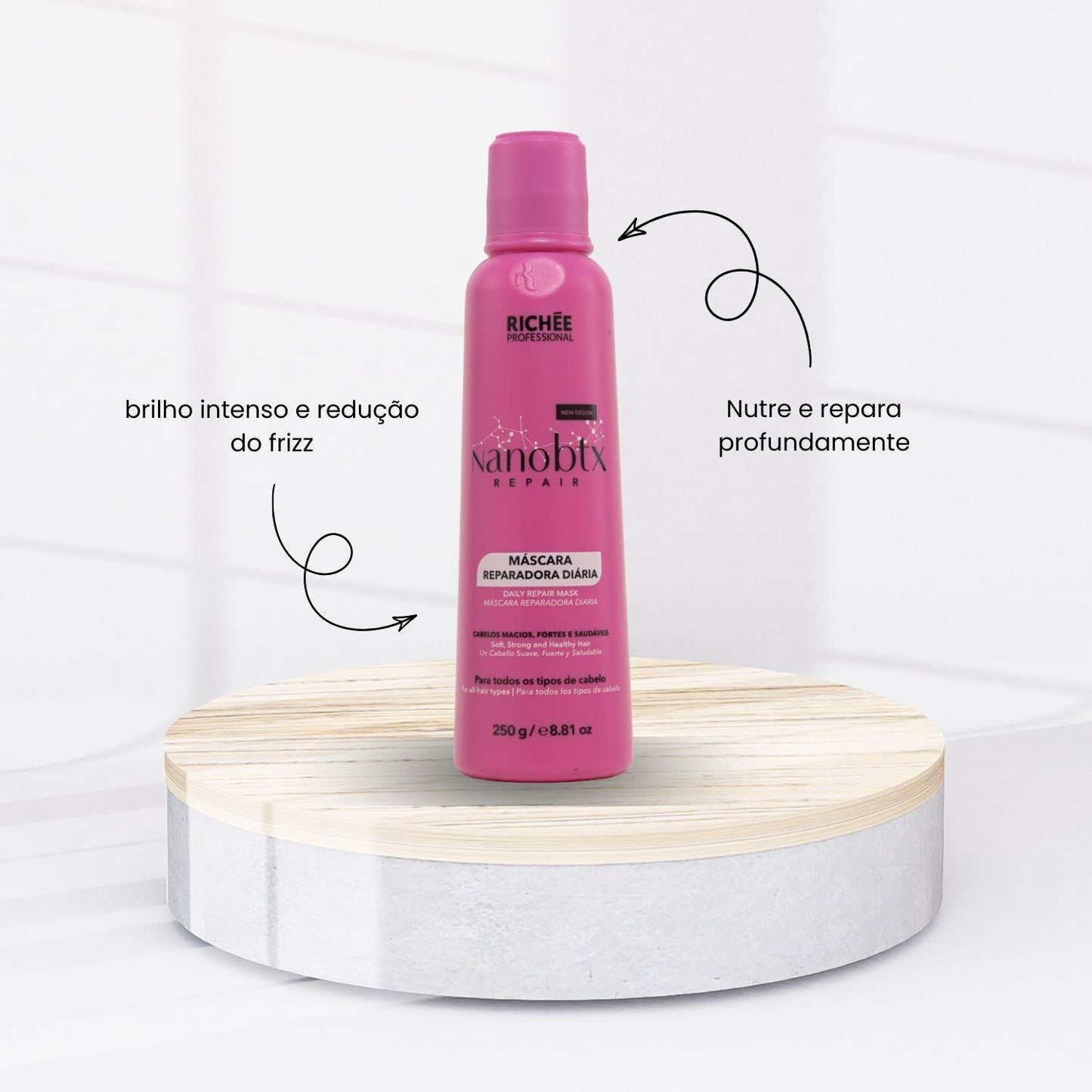 Máscara Capilar Richée Professional Nano Btx Reparação Diário 250 g