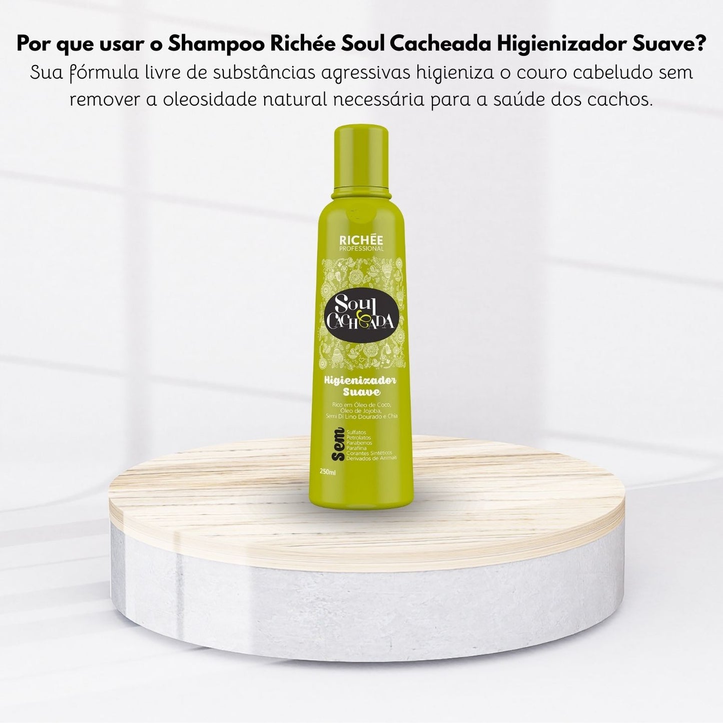 Shampoo Richée Soul Cacheada Higienizador Suave 250 g