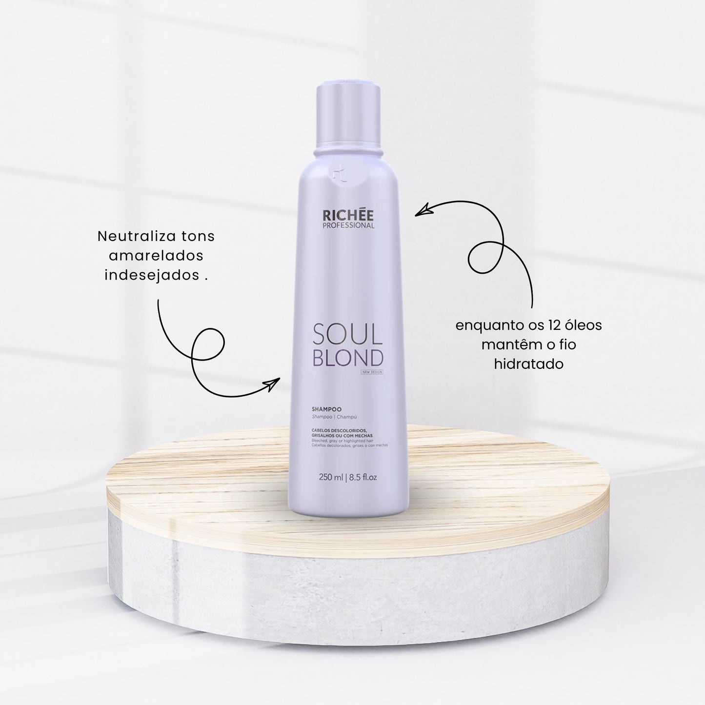 Kit Richée Soul Loira Shampoo + Condicionador 250 ml