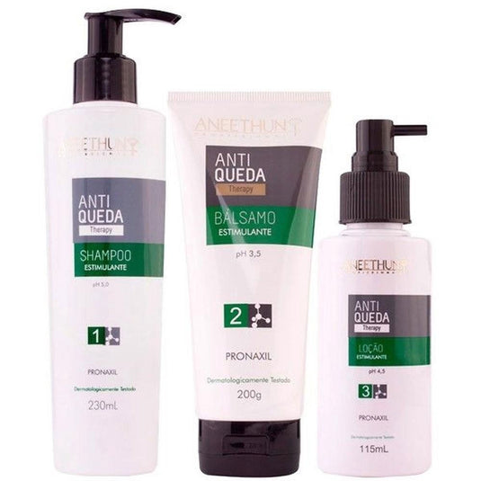 Kit Aneethun AntiQueda Trio (Shampoo, Bálsamo e Loção)