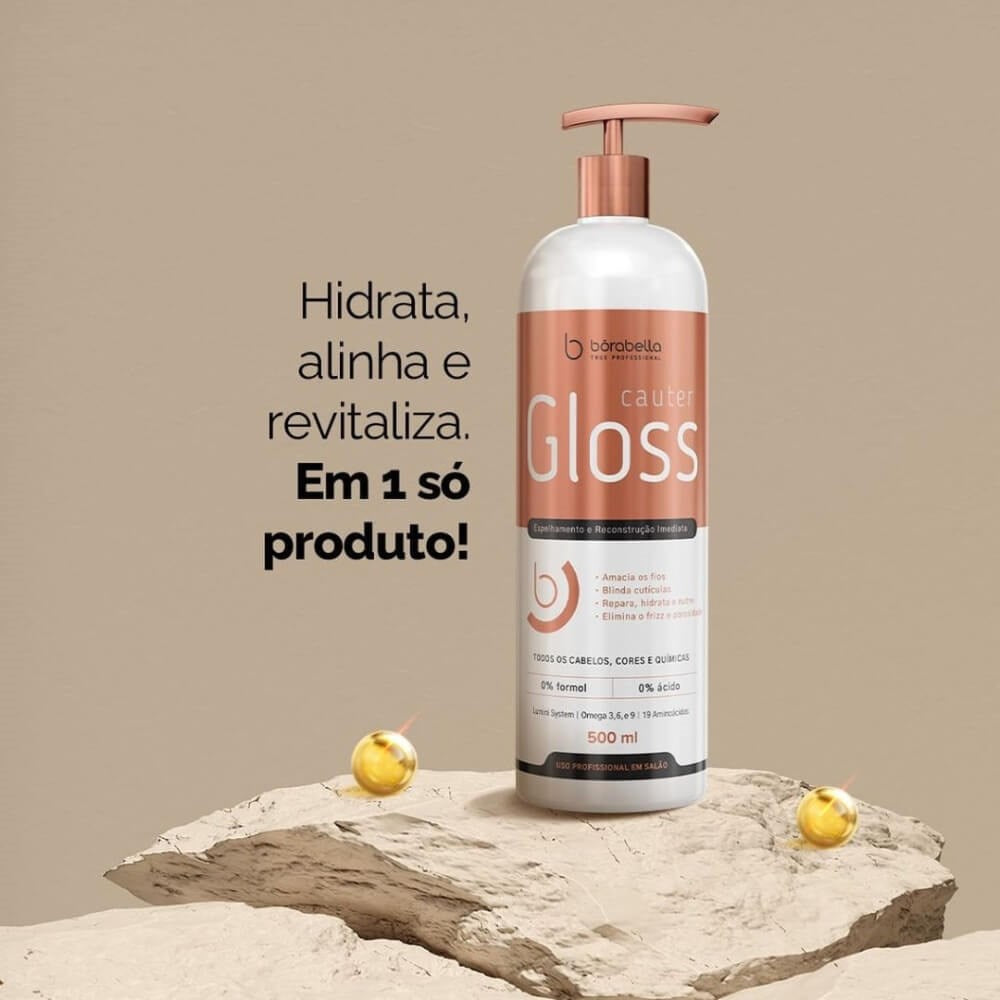 Bórabella Cauter Gloss Espelhamento e Reconstrução Imediata 500 ml