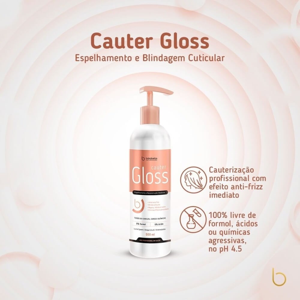 Bórabella Cauter Gloss Espelhamento e Reconstrução Imediata 500 ml
