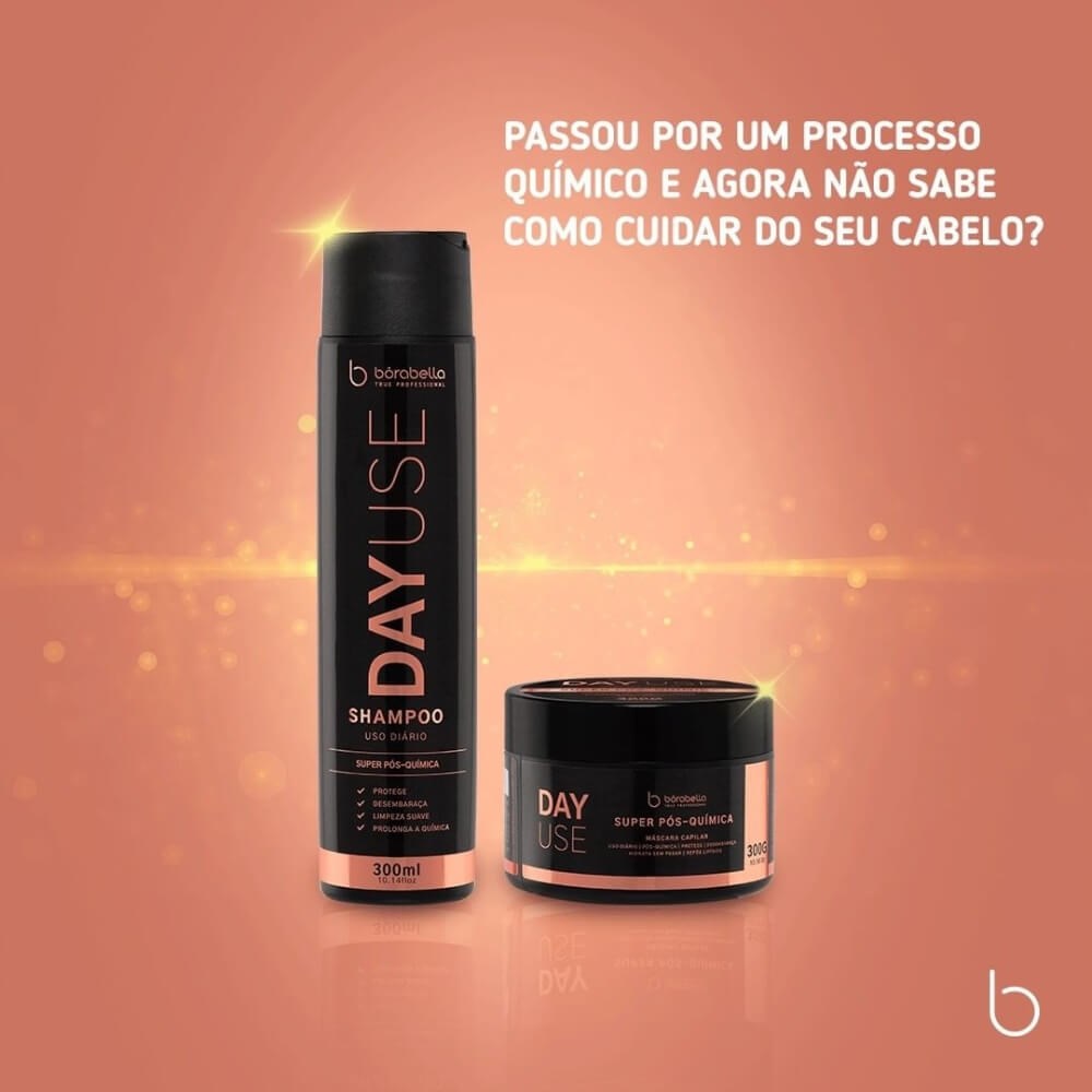 Kit Bórabella Day Use Shampoo e Máscara Super Pós-Química 2 x 300 ml