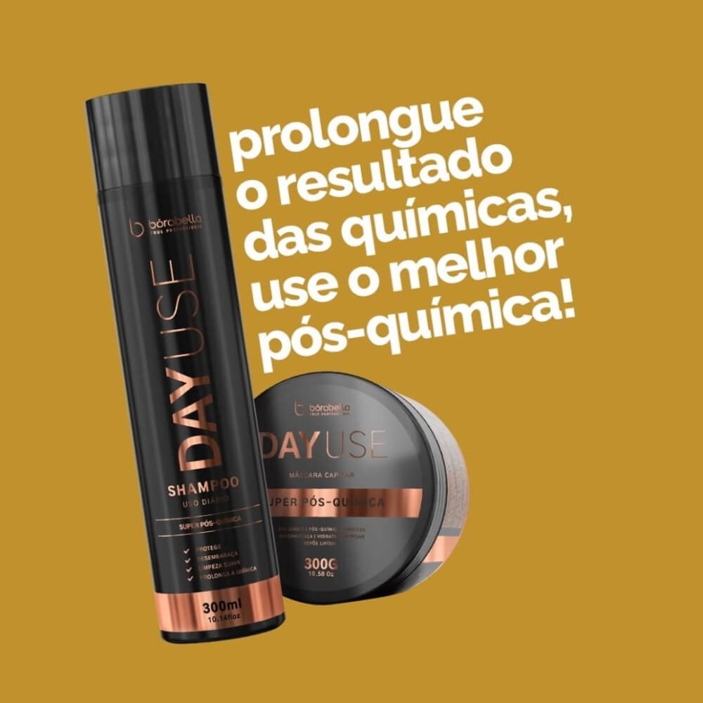 Kit Bórabella Day Use Shampoo e Máscara Super Pós-Química 2 x 300 ml