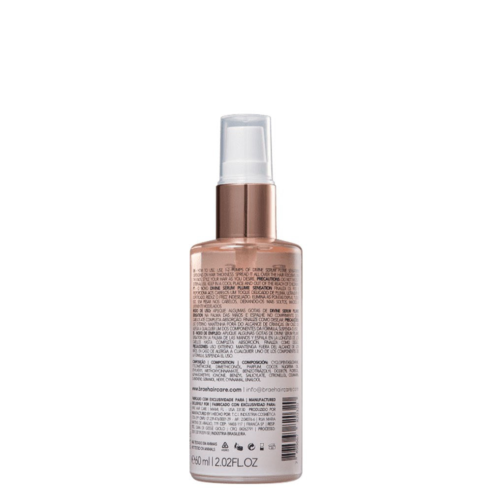 Serum Braé Divine Plume Sensation Oleo Reparador de Pontas 60 ml