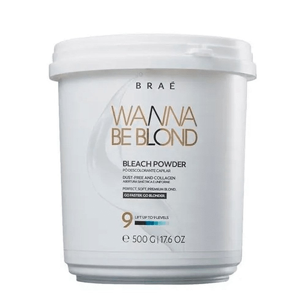 Kit Braé Wanna Be Blond Pó Descolorante 500 g + Oxidante 30 Vol. 900 ml
