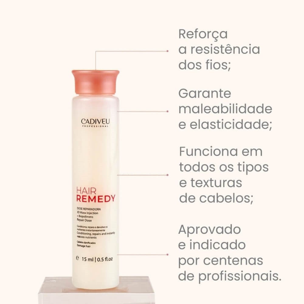 Ampola Cadiveu Hair Remedy Dose Reparadora 15 ml